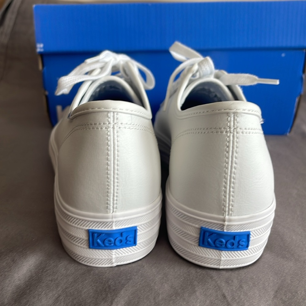 Keds Triple Kick White Leather Platform Sneaker 8.5 - Picture 7 of 9